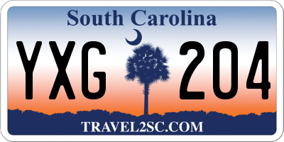 SC license plate YXG204