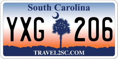 SC license plate YXG206