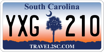 SC license plate YXG210