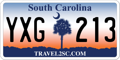 SC license plate YXG213