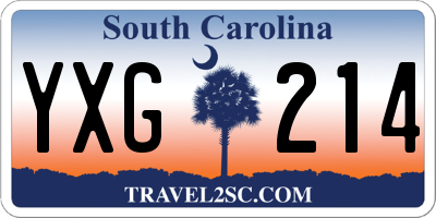 SC license plate YXG214