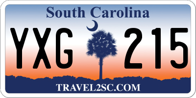 SC license plate YXG215