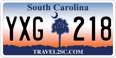 SC license plate YXG218