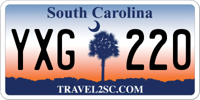 SC license plate YXG220