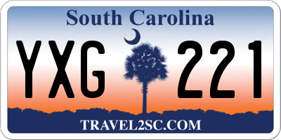 SC license plate YXG221