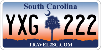 SC license plate YXG222