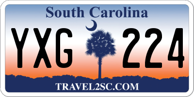 SC license plate YXG224