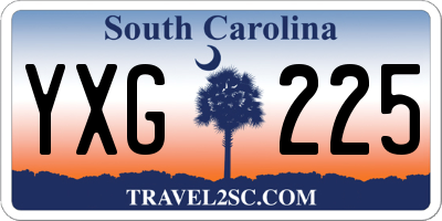 SC license plate YXG225