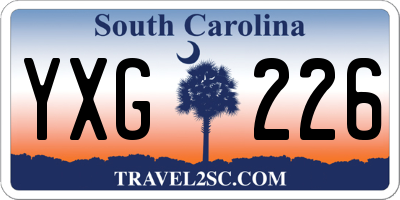 SC license plate YXG226