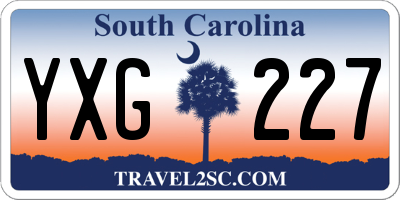 SC license plate YXG227