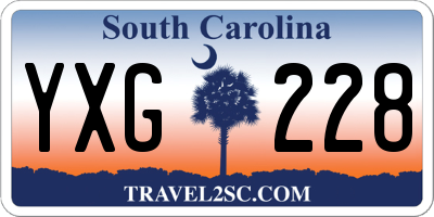 SC license plate YXG228