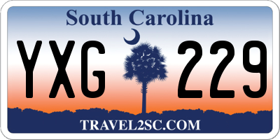SC license plate YXG229