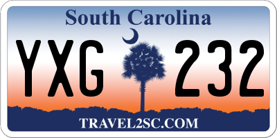 SC license plate YXG232