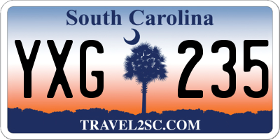 SC license plate YXG235