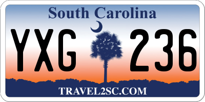 SC license plate YXG236