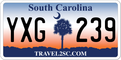 SC license plate YXG239