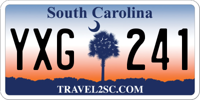 SC license plate YXG241