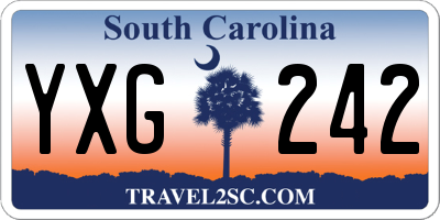 SC license plate YXG242