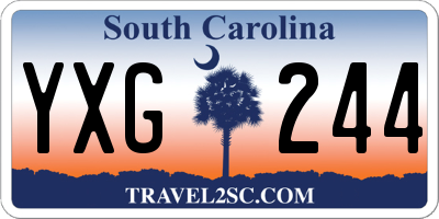 SC license plate YXG244