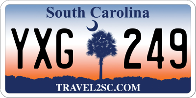 SC license plate YXG249