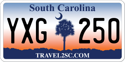SC license plate YXG250