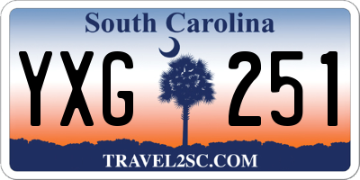SC license plate YXG251