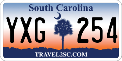 SC license plate YXG254