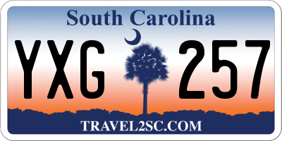 SC license plate YXG257
