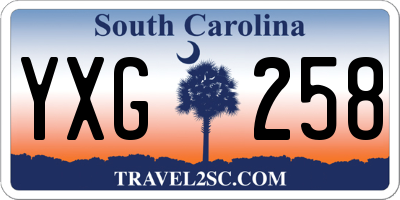 SC license plate YXG258