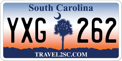 SC license plate YXG262