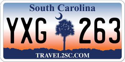 SC license plate YXG263