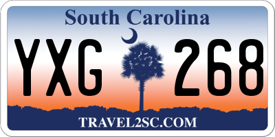 SC license plate YXG268