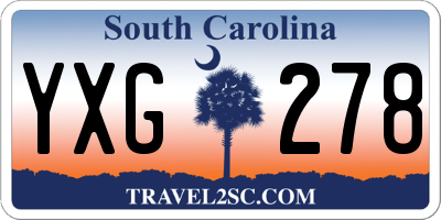 SC license plate YXG278