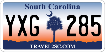 SC license plate YXG285