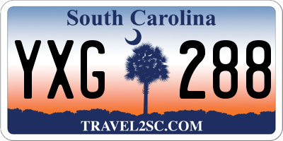 SC license plate YXG288