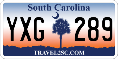 SC license plate YXG289