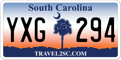 SC license plate YXG294