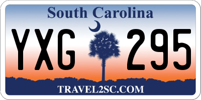 SC license plate YXG295