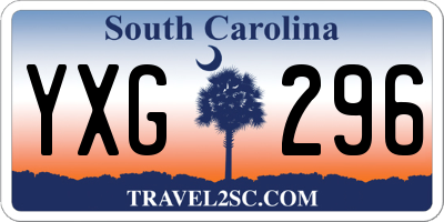 SC license plate YXG296