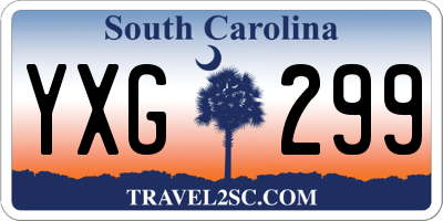 SC license plate YXG299