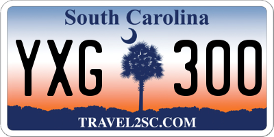 SC license plate YXG300