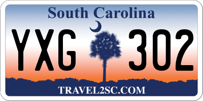 SC license plate YXG302