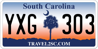 SC license plate YXG303