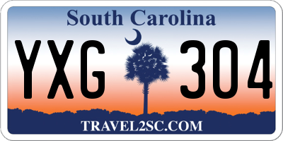 SC license plate YXG304