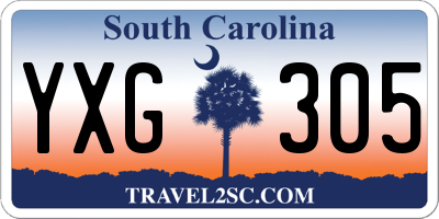 SC license plate YXG305