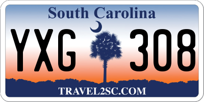 SC license plate YXG308