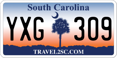 SC license plate YXG309