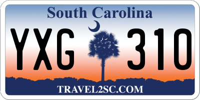 SC license plate YXG310