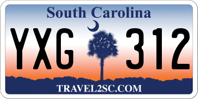 SC license plate YXG312