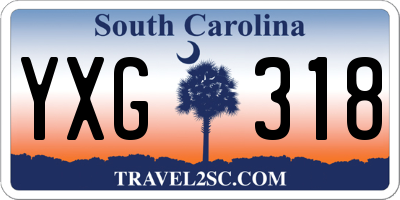 SC license plate YXG318